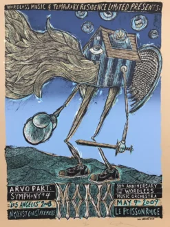 Arvo Part Symphony #4 - 2009 Dan Grzeca Poster Los Angeles
