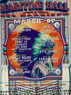 MHP 28 Willie Nelson - 1997 Poster Maritime Hall San Fran 1st