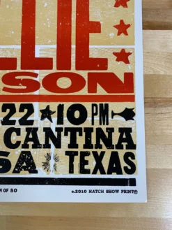 Willie Nelson - 2010 Hatch Show Print 4/22 Poster Odessa, Texas Dos Amigos Cantina -Art Poster Store image cc83642c 033a 4ef7 ac44 8580af81f7a5 scaled