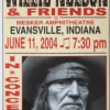 Willie Nelson - 2004 Franks Brothers 6/11 Poster Evansville, IN