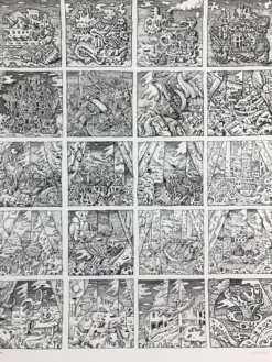 Sentient Factory Line Art - 2016 David Welker Poster, New York, Art