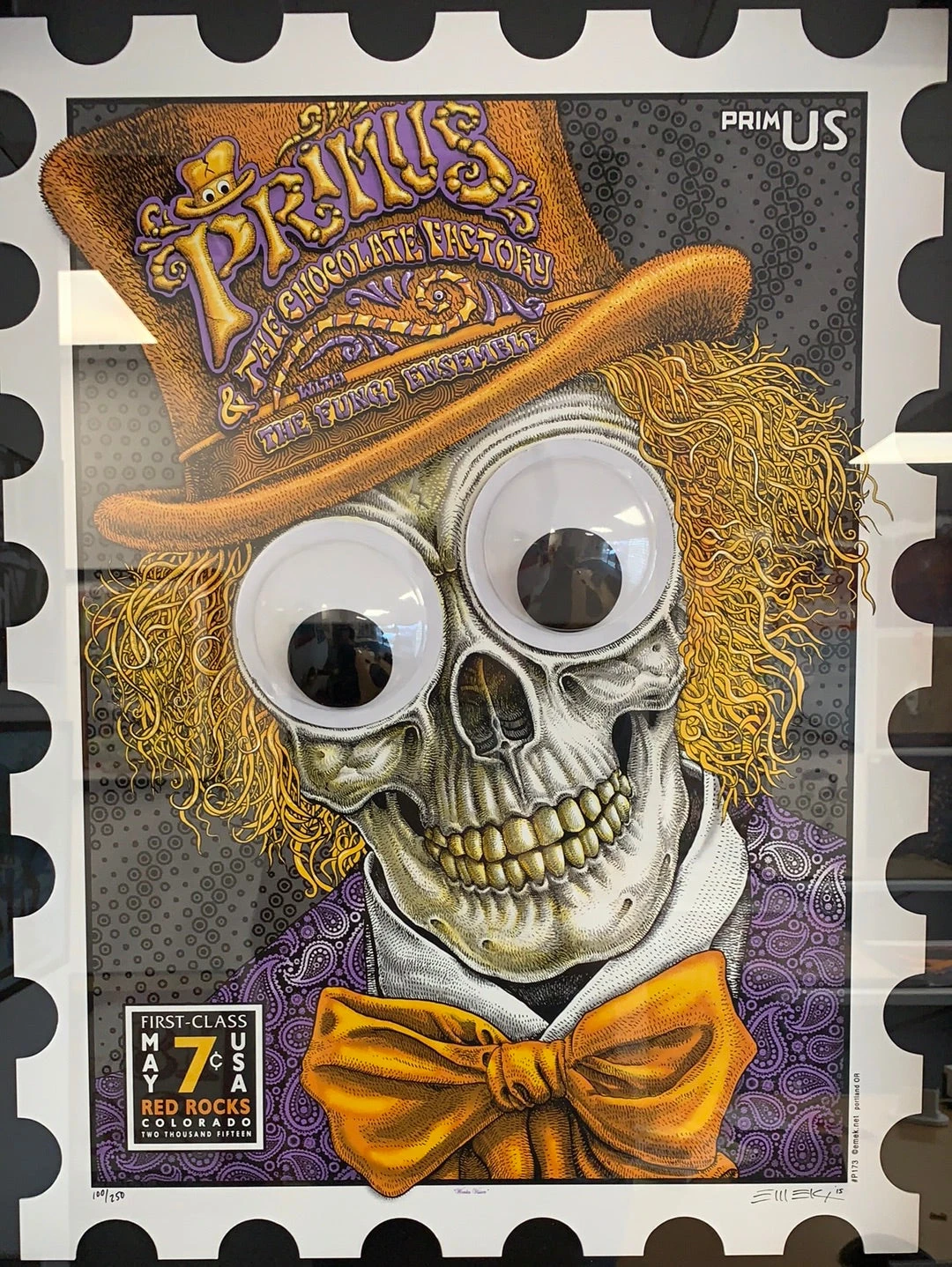 Primus - 2015 EMEK Poster Morrison, CO Red Rocks Custom FRAMED 1 Primus - 2015 EMEK Poster Morrison, CO Red Rocks Custom FRAMED