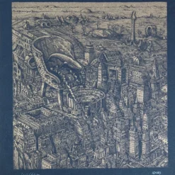 The City Was The Song - 2022 David Welker Poster, Art Print (Gold)