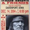 Willie Nelson - 2004 Franks Brothers 12/14 Poster Davenport, IA