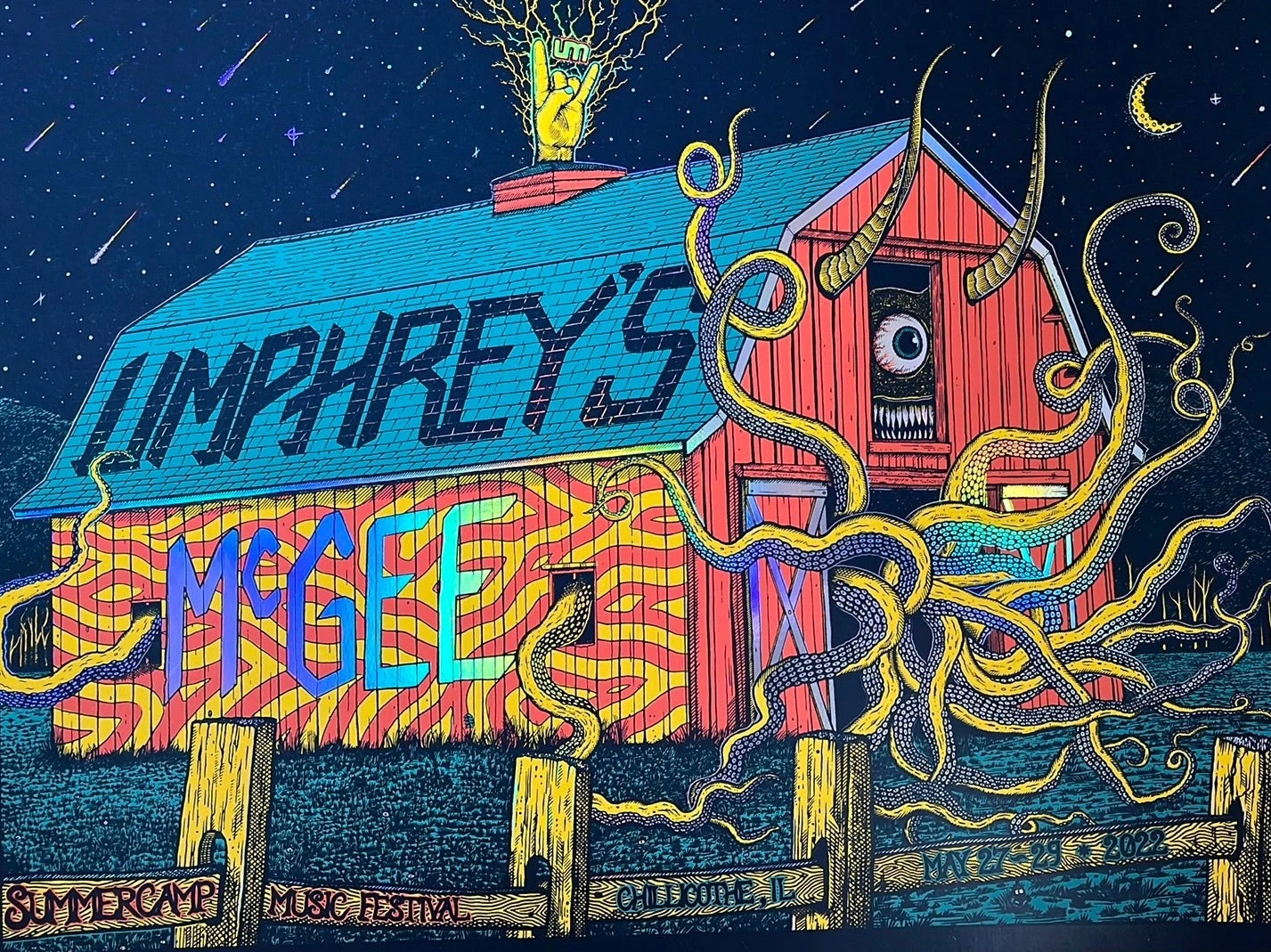 Umphrey's McGee - 2022 Brian Naro Poster Chillicothe, IL SCAMP FOIL 1 Umphrey's McGee - 2022 Brian Naro Poster Chillicothe, IL SCAMP FOIL