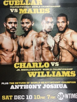 Boxing - Cuellar Vs Mares, Charlo Vs Williams, Anthony Joshua Poster Three World