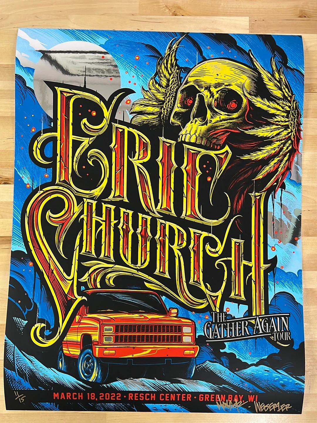 Eric Church - 2022 Maxx242 Poster Green Bay, WI Mirror FOIL 3/18 2 Eric Church - 2022 Maxx242 Poster Green Bay, WI Mirror FOIL 3/18 - Image 2