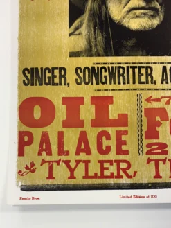 Willie Nelson - 2006 Hatch Show Print 2/18 Poster Tyler, Texas Oil Palace -Art Poster Store image f848c399 de4e 4e87 9bfb 351b03d5f962