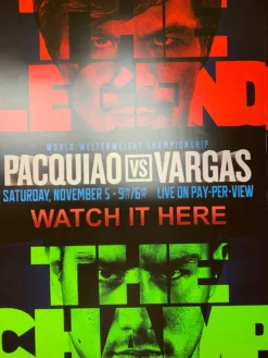 Manny Pacquiao Vs. Vargas - Poster Print Boxing