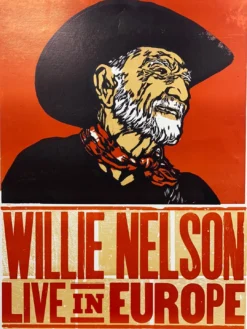 Willie Nelson - 2010 Hatch Show Print 6/14 Poster Stockholm, Sverige