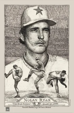 Nolan Ryan - 2015 David Welker Poster FugScreens Studios 1st